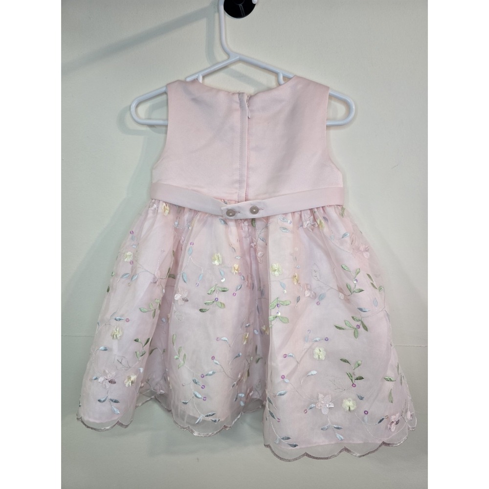American Princess Pink Tulle Embroidered Dress Girls‎ 24 Month Wedding Easter - Picture 3 of 3